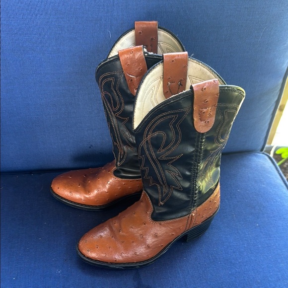 Kids Western Cowboy Boots - Brown and Black - Picture 1 of 5